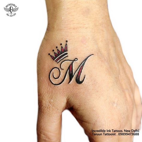 M Name Tattoo, M Letter Tattoo Design, Tato Love, M Letter Tattoo, M Tattoo Letter, Letter M Tattoos, Md Logo, Tato Nama, Couple Wrist Tattoos