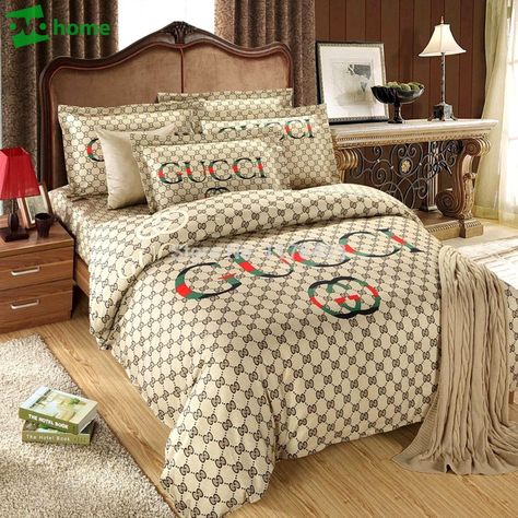 Gucci Bedding, Draps Design, Bedroom Bedding Sets, Designer Bed Sheets, 100 Cotton Duvet Covers, Cheap Bedding Sets, Full Bedding Sets, Bedroom Idea, Baby Bedding Sets