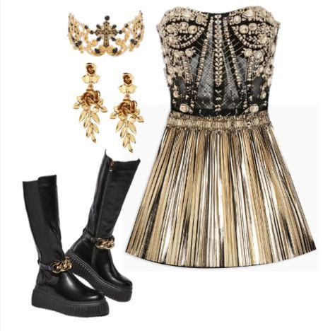 Gold Stage Outfit, Preformance Outfits, Clueless Outfits, Concert Fashion, Stunning Prom Dresses, Stage Outfit, Outfit Layout, Outfits Polyvore, Prom Dress Inspiration