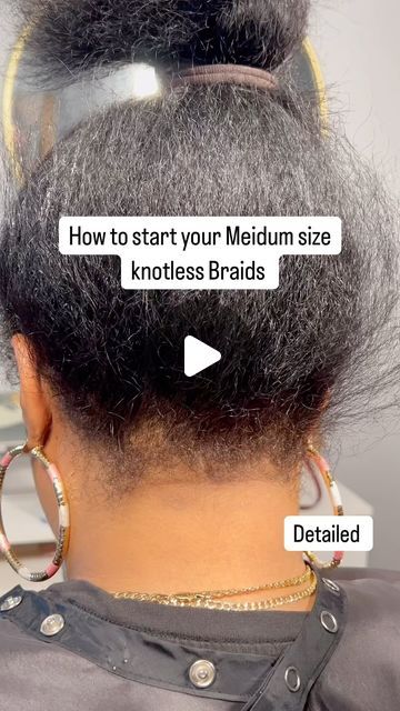 @fola_style on Instagram: "How to start your knotless Braids 

Step 1: apply a little amount of hair gel at the root of your clients  hair

Then gently comb upward

Step 2: part the section you will be braiding (keep in mind the size you are going for)

Step 3: Apply hair gel, and go over the parted line one more time (it helps clean up your parts)

Step 4: Begin to braid 💕
.
.
.

STYLE DETAILS:
✨knotless braids✨
✨Medium size ✨
✨Butt length✨
✨color 27 mix with 613✨

TO BOOK:
Click on the link in bio to book!! 💕Thank y’all for  the continuous support ❤️❤️

#designerbraidstyles #designerbraids 
#knotlessbraids #knotless #knotlessbraidsnyc #mediumsize #mediumsized #knotlesslove #knotlesslovers #knotlesslove #neatbraids #neatbraider #neatbraidstyles #neatbraid #explorepage #explorepage✨ #exp Pre Parting For Knotless Braids, Knotless Braids Medium Size, Medium Size Knotless Braids, Braids Medium Size, Knotless Braids Medium, Braids Medium, Knotless Braids, Hair Gel, Braid Styles