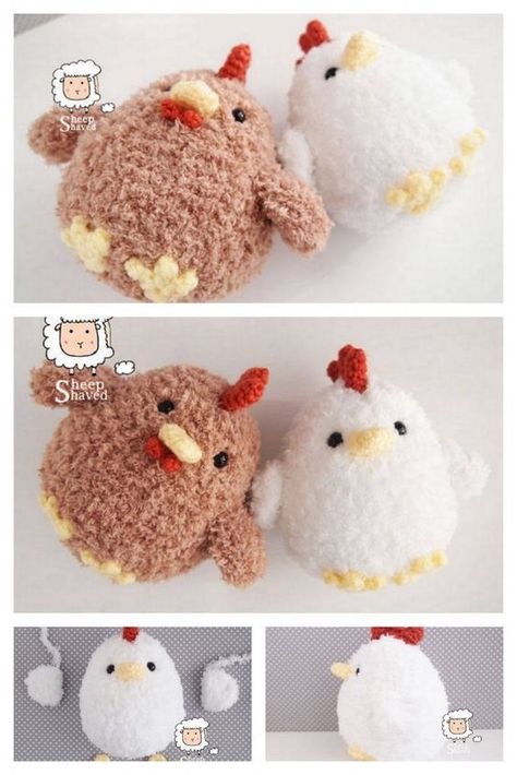 Amigurumi Small, Pattern Free Amigurumi, Easy Crochet Animals, Crochet Chicken, Small Chicken, Pola Amigurumi, Knitting Kit, Crochet Animals Free Patterns, Crochet Design Pattern