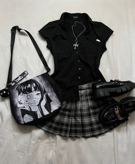 Grunge Goth, Swaggy Outfits, Really Cute Outfits, 여자 패션, Edgy Outfits, Casual Style Outfits, Visual Kei, Mode Inspiration, Lookbook Outfits