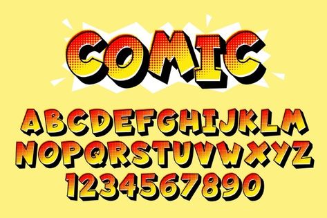 Comic Book Font Alphabet, Comics Lettering, Comic Letters, Comic Typography, Letras Comic, Comic Lettering, Comic Book Font, Batman Characters, Graffiti Text