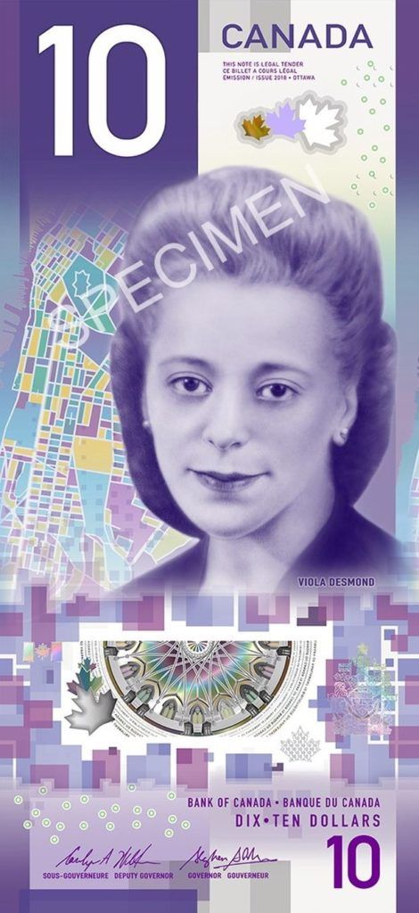 The New Canadian $10 Bill Featuring An Iconic Black Woman Activist Is Now In Circulation - Essence Viola Desmond, 10 Dollar Bill, Rosa Park, Dollar Note, Currency Design, Museum Interior, 10 Dollar, Kids News, Rosa Parks