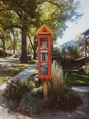 Diy Free Library, Library In Garden, Tiny Free Library, Community Library Boxes, Free Library Box Diy, Diy Free Little Library, Neighborhood Library Box Diy, Diy Little Library, Free Little Library Ideas