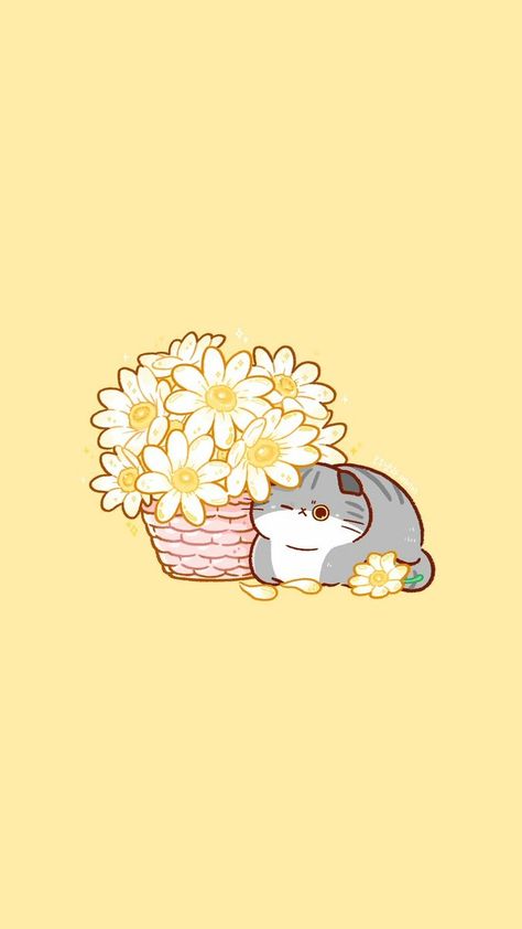 Luck Wallpaper, Wallpaper Gatos, Funny Lockscreen, Cat Background, Yellow Cat, Anime Artwork Wallpaper, Yellow Aesthetic, Cat Aesthetic, Cute Little Drawings