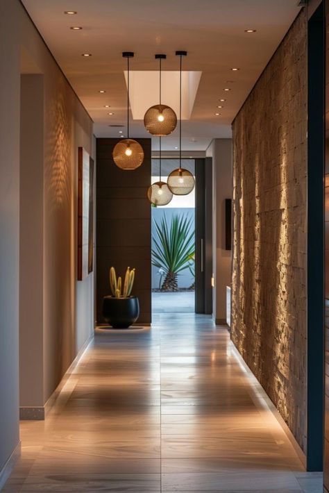 40 Small Entryway Ideas for Maximizing Your Welcome Area Modern House Entrance Interior Entryway, Modern Minimalist Entryway Ideas, Feature Entry Wall, Inside Modern Homes, Apartment Interior Entrance, Small Square Entryway Ideas, Entrance Decoration Entry Ways, Entry Passage Design, Modern Luxe Interior Design