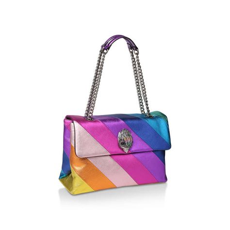 Kurt Geiger Rainbow Bag, Kurt Geiger Kensington Bag, Bolsas Kurt Geiger, Rainbow Purses, Tas Bahu, Trendy Purses, Rainbow Bag, Colorful Handbags, London Bags