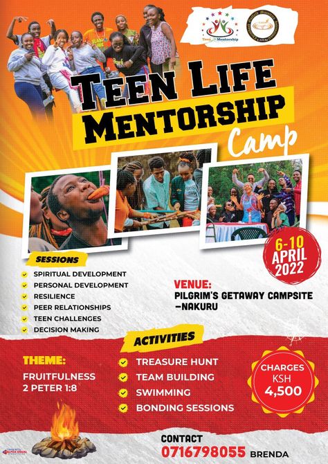 Mentorship Flyer Design, Team Building Poster Design, Camp Flyer Design, Camp Poster Design, Decision Making Activities, Random Posters, Camp Poster, Sports Facility Architecture, Camping With Teens