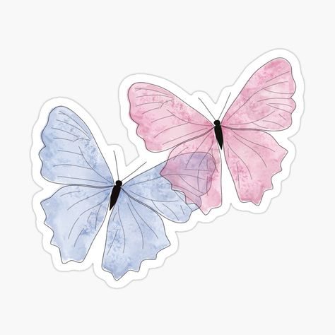 Butterfly Light, Sticker Design Inspiration, Butterfly Lighting, Watercolor Butterfly, Scrapbook Printing, Happy Stickers, Cute Laptop Stickers, Tumblr Stickers, Scrapbook Stickers Printable