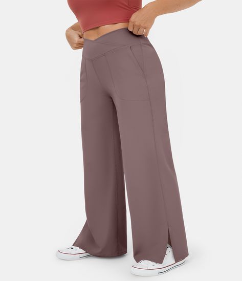 Cropped wide leg trousers