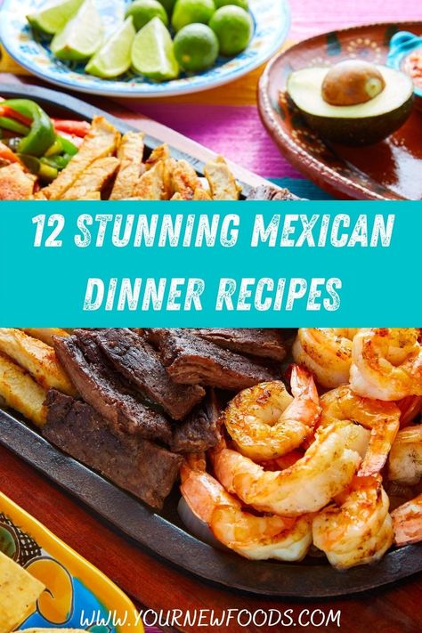 Recipes For Mexican Dinner - 12 Must-try dinner recipes Mexican Menus Ideas, 3 Course Mexican Dinner, Mexican Dinner Party Recipes, Mexican Christmas Dinner Ideas, Mexican Dinner Party Menu Ideas, Mexican Dinner Ideas Authentic, Easy Mexican Dinner Recipes, Easy Mexican Dinner, Mexican Dinner Party