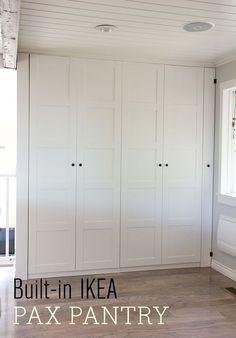 Kitchen Chronicles: Ikea Pax Pantry Reveal! Ikea Pax Pantry, Pax Pantry, Ikea Pantry, Cabinet Ikea, Kitchen Ikea, Built In Pantry, Ikea Pax Wardrobe, Pantry Wall, Pax Wardrobe