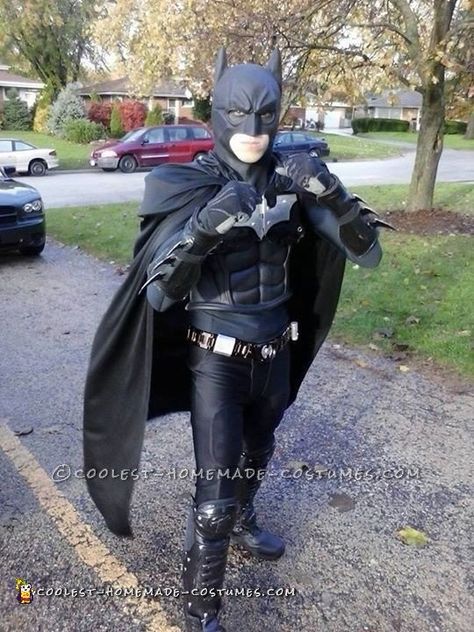 I grew up loving the Batman series and always had a vision of my own Batman. People laughed at me first when I mentioned the project but when they saw the Batman Costume For Men, Diy Batman Costume, Batman Halloween Costumes, Batman And Robin Costumes, Bodysuit Diy, Batman Costume Diy, Diy Superhero Costume, Diy Batman, Batman Diy