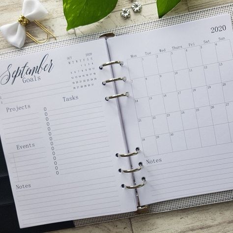 Dated Monthly dashboard style, you choose your start month so no waste. Planner Rings, Monthly Dashboard, Monthly Layout, A5 Inserts, Writing Lines, Refillable Planner, Custom Planner, A5 Planner, Goal Planning