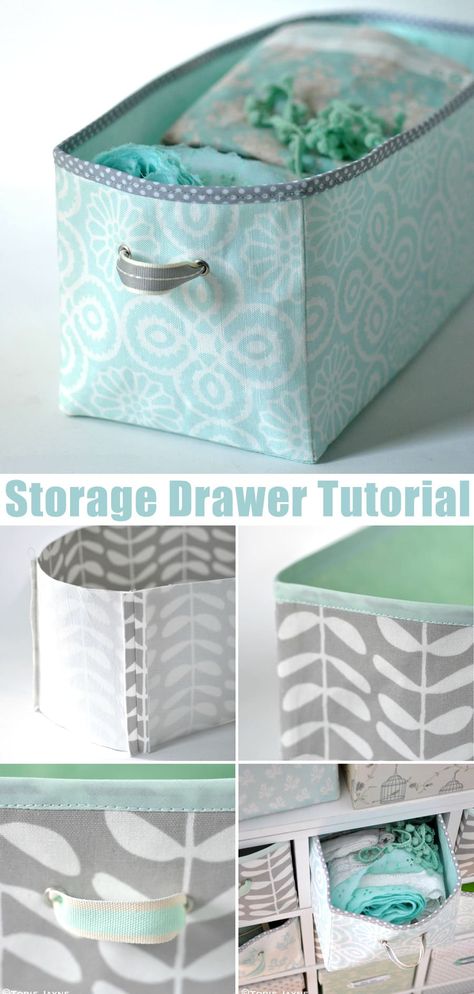 Felt Storage Basket Diy, Fabric Drawers Storage, Fabric Storage Boxes How To Make, Fabric Storage Boxes Diy, Sew Storage Bins, Diy Fabric Bins, Sewn Baskets Storage Bins Diy, Diy Fabric Storage Boxes, Fabric Baskets Diy Free Pattern Storage Boxes