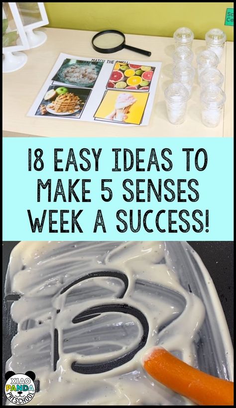 5 Senses Games For Preschool, Senses Math Activities, Five Senses Crafts For Toddlers, 5 Senses Craft, 5 Senses Preschool, Preschoolers Activities, Five Senses Preschool, Science Table, 5 Senses Activities