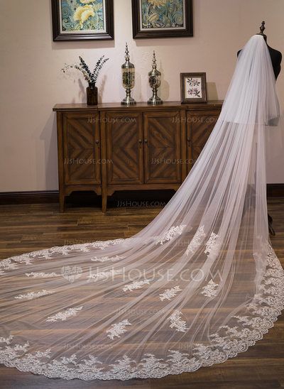 Cheap Wedding Veil, Cathedral Length Wedding Veil, Tulle Wedding Veil, Cathedral Bridal Veils, Ivory Veil, Veil Length, Cathedral Wedding Veils, Bridal Headwear, Wedding Bridal Veils