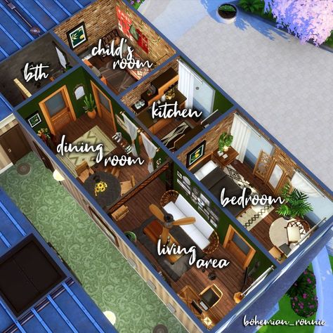 1310 21 Chic Street, Boho Style Apartment, Sims 4 Houses Layout, Boho Apartment, San Myshuno, Sims 4 Gallery, Sims 4 Speed Build, Sims Free Play, Sims 4 House Plans