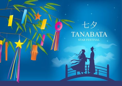 Tanabata or star festival background the... | Premium Vector #Freepik #vector #tanabata #japan-festival #japan-background #japan-banner Tanabata Festival, Star Festival, Festival Background, Vector Photo, Image Collection, Premium Vector, Graphic Resources, Aura, Illustration Art