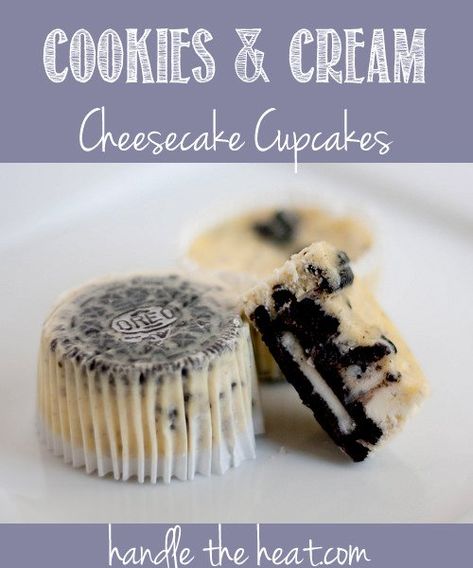 Oreo Cheesecake Cupcakes, Cookies And Cream Cheesecake, Cream Cheesecake, Cheesecake Cupcakes, Oreo Cheesecake, Yummy Sweets, Savoury Cake, Cookies And Cream, Sweets Treats