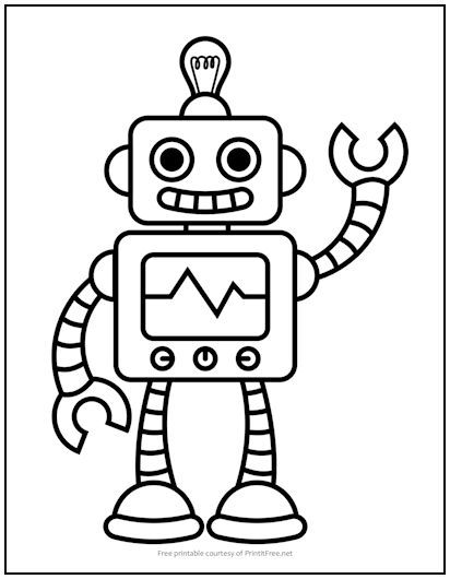 Robot Sketch Easy, Cartoon Robot Drawings, Robot Coloring Pages Free Printable, How To Draw A Robot, Robotics Drawing, Robot Drawing Easy, Mewarnai Robot, Cute Robot Drawing, Robot Drawing Ideas