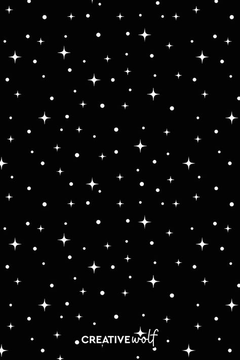 Starry Sky Pattern on Black Background Star Pattern Illustration, Star Pattern Aesthetic, Black Scrapbook Paper, Sky Pattern, Black And White Stars, Brand Ideas, Senior Project, Stars Pattern, Y2k Wallpaper