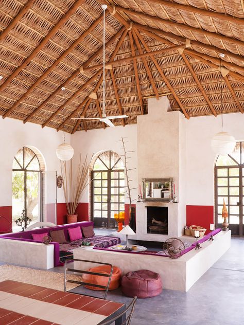 Hacienda los Olivos, Todos Santos, Mexico | vacation home rentals Arsitektur Kolonial, Bamboo House Design, Mud House, Mexico House, Indian Home Design, Kerala House Design, Bamboo House, Cob House, Hacienda Style