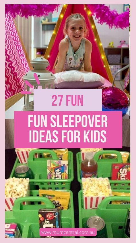 Fun Sleepover Ideas For Kids, Hotel Sleepover Party, Sleepover Ideas For Kids, Slumber Party Activities, Hotel Birthday Parties, Girls Sleepover Party, Birthday Sleepover Ideas, Slumber Party Birthday, Girls Slumber Party