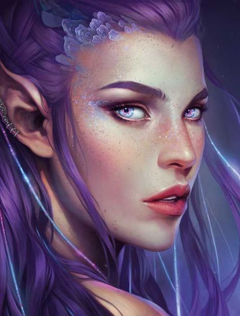 How to paint a female face | Digital art | Creative Bloq  Charlie Bowater shows you how to render a beautiful female face using Photoshop. Charlie Bowater, الفن الرقمي, Elves Fantasy, Pencak Silat, White Blonde, Fete Anime, Arte Fantasy, Fantasy Artwork, Character Portraits