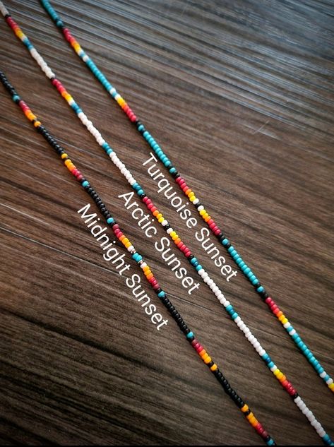 Sunset Western Style Anklet - Etsy Western Style Accessories, Country Jewelry Bracelets, Western Seed Bead Necklace Patterns, Seed Bead Necklace Diy Tutorials, How To Make Western Jewelry, Seed Bead Anklet Ideas, Beaded Western Jewelry, Western Diy Jewelry, Western Beaded Bracelets