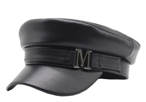 PRICES MAY VARY. PU Leather Imported Button closure Hat circumference 56-58cm(22"-22.8"), one size Buttons detail, Super soft PU Leather material Lightweight&Cozy enough, Inner moisture-wicking black sweatband lining Easy to matching, makes this hat ideal for your next vacation to romantic or just a regular day Simple yet classic design, great gift choice for your loved one Material: PU Leather   Versatile, easy matching; great winter fashion accessory.   Vintage Sailor Hat, Stylish and Elegant. Black Newsboy Hat Outfit, Newsboy Hat Outfit, Cap Outfits For Women, Breton Hat, Winter Accessories Fashion, Hat Aesthetic, Beret Cap, Vintage Sailor, Baker Boy Hat