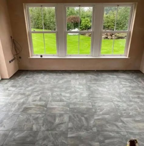 Concrete Sunroom Floors, Screen Room Flooring Ideas, Three Season Porch Flooring Ideas, Three Season Room Flooring, Tiled Sunroom Floor, Sunroom Flooring Ideas Modern, Sun Porch Flooring Ideas, 3 Season Porch Flooring Ideas, Sunroom Floors Ideas