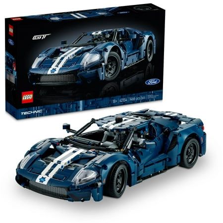 Discover amazing attention to detail and iconic good looks all wrapped up in an immersive project with the LEGO Technic 2022 Ford GT (42154) car model kit for adults. Take your time assembling the model car with authentic features, like rear-wheel drive with differential, working V6 engine, independent suspension on all wheels, front-axle steering, opening doors, headlight details, working spoiler wing and opening hood. Your efforts will be rewarded with a stunning collectible 1:12 scale model car thats made for display. Get under the skin of the Ford designers as you recreate all the stunning details of this LEGO supercar. Marvel at the aerodynamic shape that makes the 2022 Ford GT a remarkable car, on and off the track. The LEGO Builder app gives you a convenient way to keep instructions Car Lego Sets, Car Lego, Xmas Wishlist, V6 Engine, Lego Builder, Opening Doors, Scale Models Cars, Lego Cars, Lego Technic