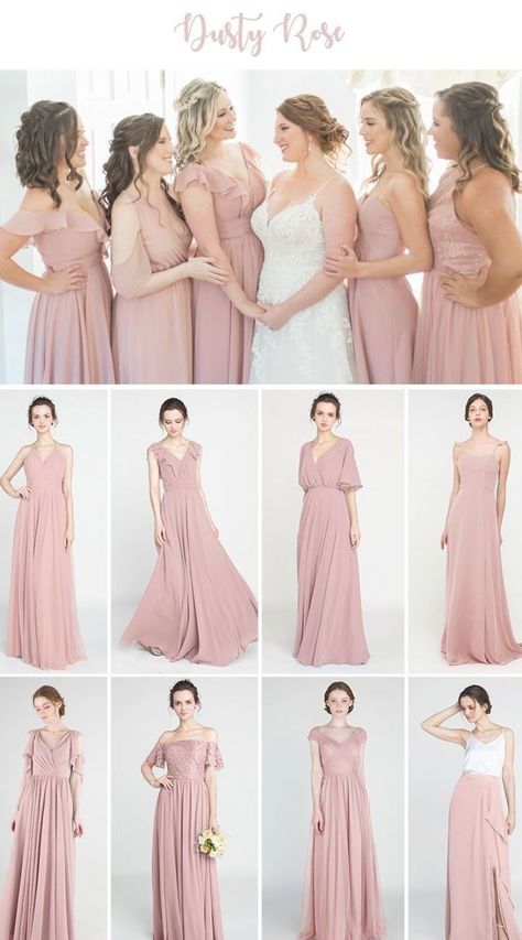 Tulle and Chantilly dusty rose bridesmaid dresses 2019#wedding #weddinginspiration #bridesmaids #bridesmaiddress #bridalparty #maidofhonor #weddingideas #weddingcolors #tulleandchantilly Dusty Pink Bridesmaid, Rose Bridesmaid, Dusty Rose Bridesmaid, Dusty Pink Bridesmaid Dresses, Dresses Hijab, Story Wedding, Dusty Rose Bridesmaid Dresses, Fall Bridesmaid Dresses, Stunning Bridesmaid Dresses