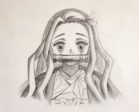 Drawing Nezuko, Nezuko Drawing, Anime Drawing Sketches, Chibi Anime Kawaii, Disney Art Drawings, Art Drawings Sketches Pencil, Nezuko Kamado, Small Drawings, Anime Akatsuki