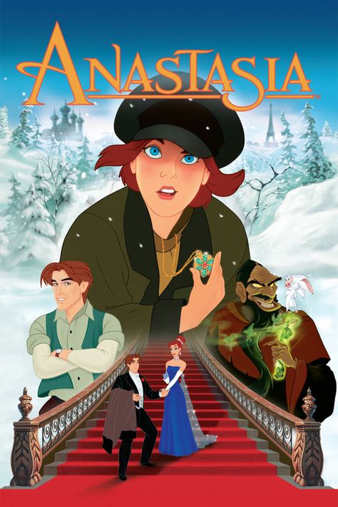 Anastasia by Don Bluth and Gary Goldman in association with Fox Animation Studios, 1997 Anastasia Disney, Disney Anastasia, Anastacia Disney, Anastasia 1997, Anastasia Movie, 하울의 움직이는 성, Disney Movie Posters, Bernadette Peters, Film Disney