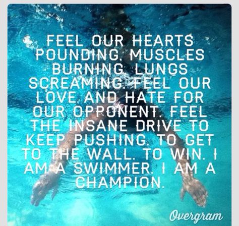 I am a swimmer. I am a champion. Swimming Quotes Funny, Swimming Motivational Quotes, Swimmer Memes, Swimmer Quotes, Swim Inspiration, Swimming Jokes, Swimming Funny, Swimming Motivation, Swimming Memes