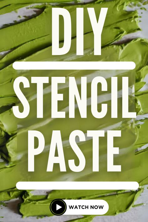 Tired of expensive stencil paste limiting your crafting projects?  Look no further!  This video unveils the secrets to making your own DIY stencil paste at home.  With just a few simple ingredients, you'll have a versatile paste that's perfect for creating stunning stenciled artwork, home decor, and more!  Click here to watch the full tutorial and discover the endless possibilities of DIY stencil paste! #diycrafts #stencilingmadeeasy How To Make Stencil Paste, Diy Chalk Paste For Stencils, Raised Stencil Paste Diy, Stencil Paste Diy, Painting With Stencils On Wood, Stencil Making Diy, Essential Stencils Ideas, How To Make Chalk Paste, Laminate Crafts Projects