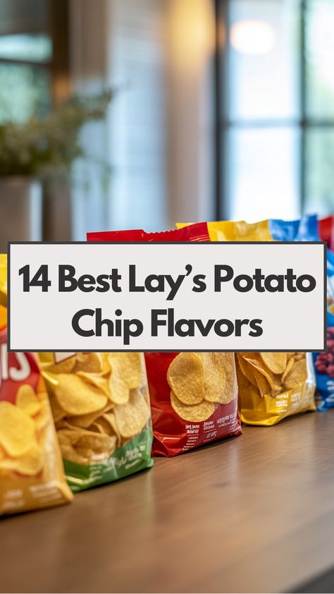 A variety of Lay's potato chip bags in different flavors arranged on a table, showcasing the colorful packaging and range of taste options, from classic to bold. Lays Potato Chip Flavors, Lays Chips Flavors, Chip Flavors, Potato Chip Flavors, Lays Chips, Lays Potato Chips, Game Snacks, Potato Chip, New Flavour