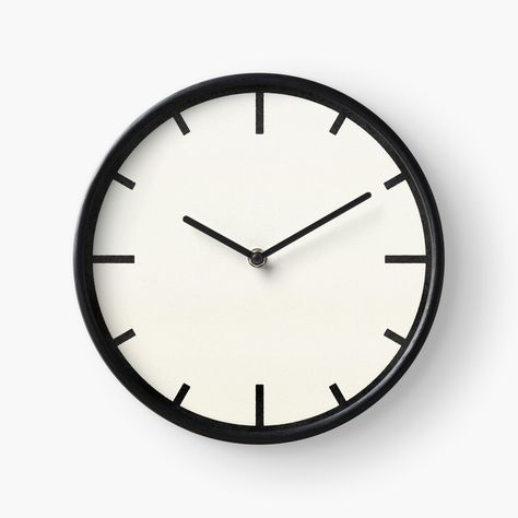 A minimal clock with minimal fuss. Features an off-white background with medium-weight lines. #clock #homedecor #vintage #minimal home decor #redbubble Braun Clock, Minimal Clock, Minimal Home Decor, Minimalist Clocks, Minimal Home, Medium Weight, Wall Clock, White Background, Clock