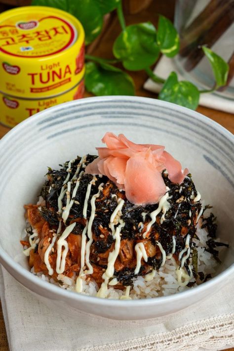 Korean Tuna Rice (Chamchi Mayo) - Korean Tuna Rice, Tuna Rice, Mexican Soup, Canned Tuna, Spicy Tuna, Spicy Beef, Seasoned Rice, Seafood Pasta, No Cooking