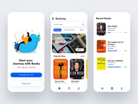 Book Reading App UI/UX by KreativeTank App For Book Reading, Library App Design, Book App Design, Book App Ui, Library App, Reading Website, Desain Ui, App Interface Design, Ui Design Website