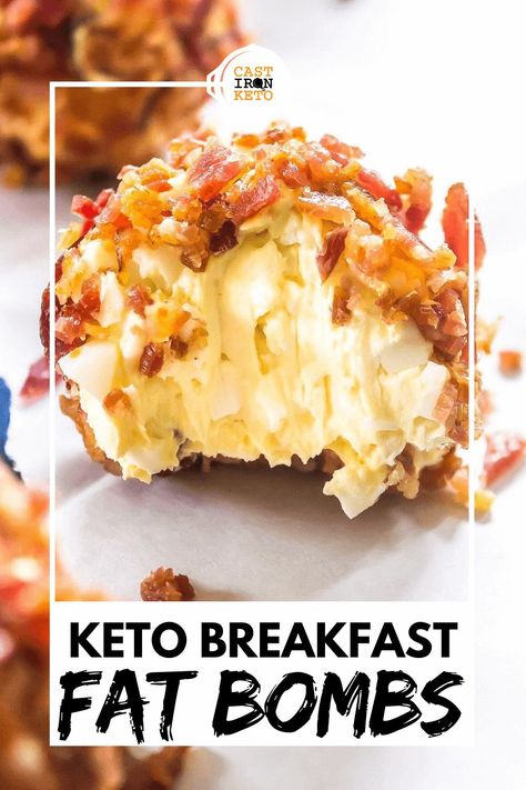 Easy Keto Breakfast, Eggs And Bacon, Keto Diet List, Keto Diet Breakfast, Fat Bomb Recipe, Diet Breakfast Recipes, High Fat Foods, Keto Fat, Low Carb Breakfast Recipes