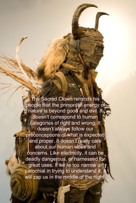 Sacred Clown Heyoka Sacred Clown, Sacred Clown, Hopi Prophecy, Storm God, Native American Words, Beyond Good And Evil, Intuitive Empath, Brand Archetypes, Native American Symbols