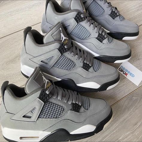 Jordan 4 Cool Grey 🐘 Sizes Available: 👟 UK8 UK9.5 -... - Depop Gray Jordan 4, Jordan 4 Gray, Grey Jordan 4, Jordan 4 Cool Grey, Grey Shoes, Sneaker Collection, Shoes Shoes, Jordan Shoes, Sneaker Head