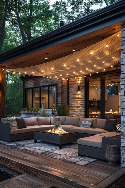 Wooden Covered Patio, Backyard Terrace Ideas, Covered Back Deck Ideas, Outdoor Living Space Covered, Backyard Patio Cover, Patio Covering Ideas, Outdoor Covered Patio Ideas, Outside Patio Ideas, Dream Home Backyard