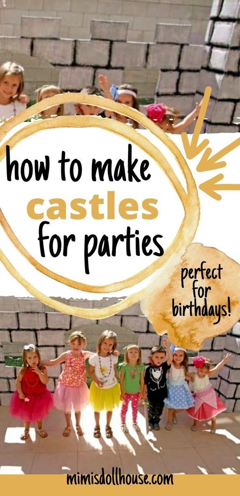 Royal Princess Party Ideas, Princess Float Parade Ideas, Diy Princess Themed Birthday Party, Diy Castle Playhouse, Castle Backdrop Diy Princess Party, Diy Castle Backdrop, Diy Princess Party Decorations, Diy Princess Castle, Princess Party Diy