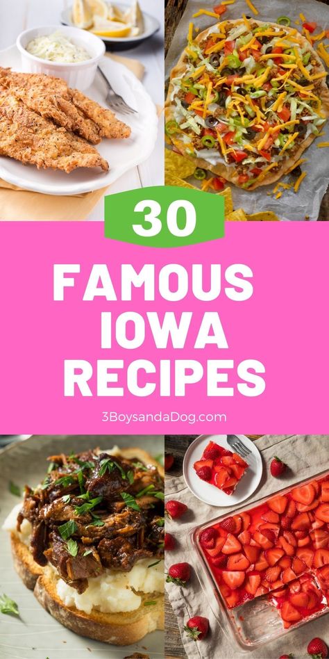 Iowa Recipes Comfort Foods, Classic Midwest Recipes, Iowa State Fair Food, Idaho Recipes, Midwest Food, Iowa Recipes, Iowa Food, State Recipes, Regional Recipes