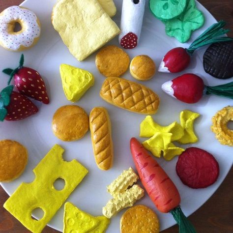 Salt Dough Projects, Salt Dough Crafts, Felt Food Diy, Bathroom Tips, Felt Play Food, Pretend Food, Diy Play Kitchen, No Salt Recipes, Diy Ceramic